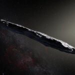 Recreación artística de ‘Oumuamua.