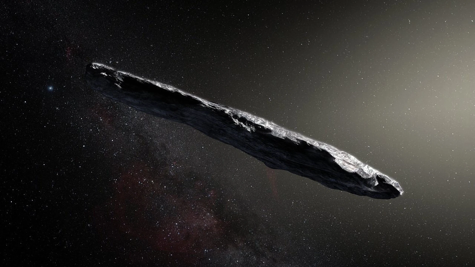 Recreación artística de ‘Oumuamua.