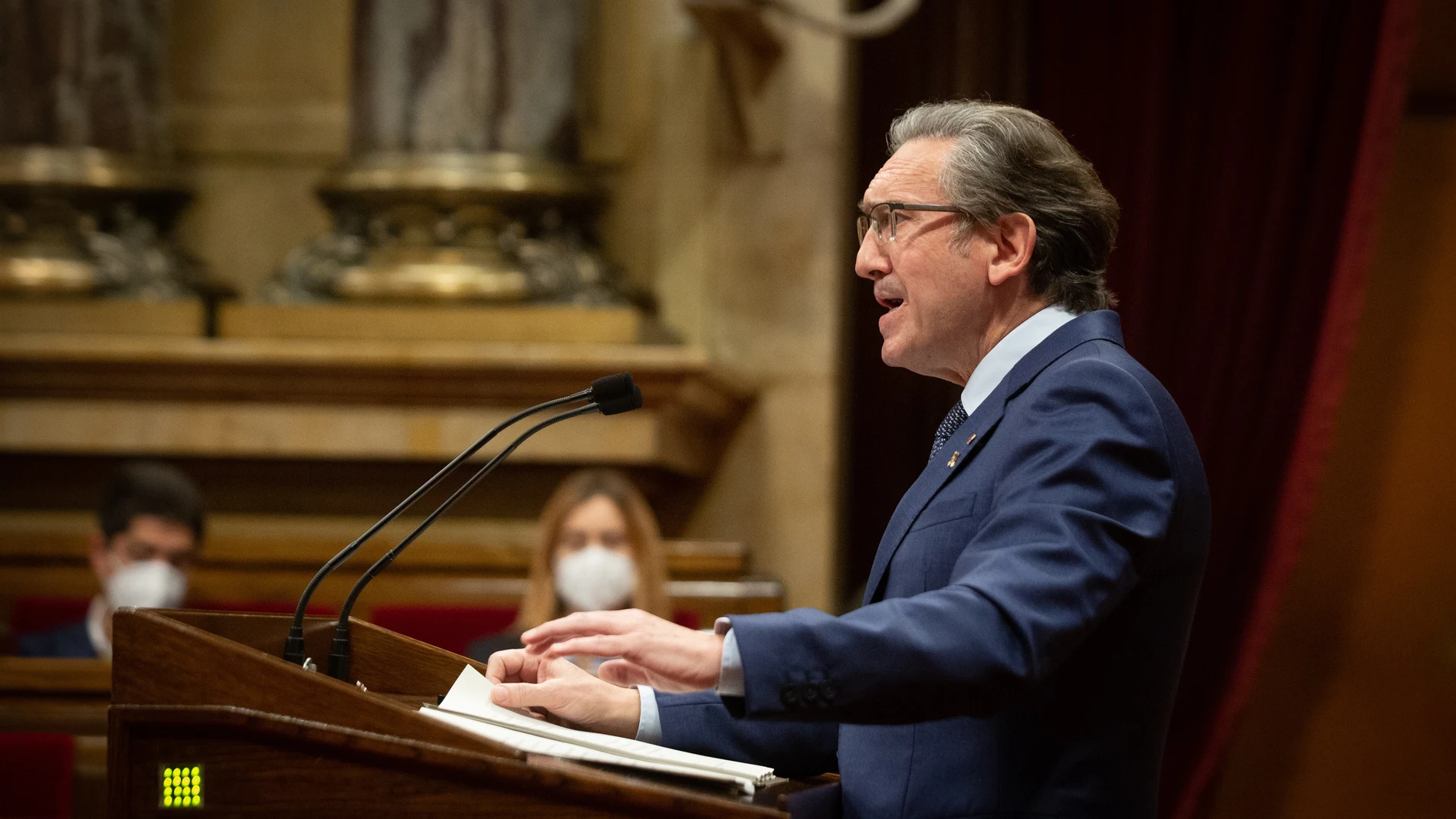 El conseller de Economía, Jaume Giró, en el debate a la totalidad de Presupuestos