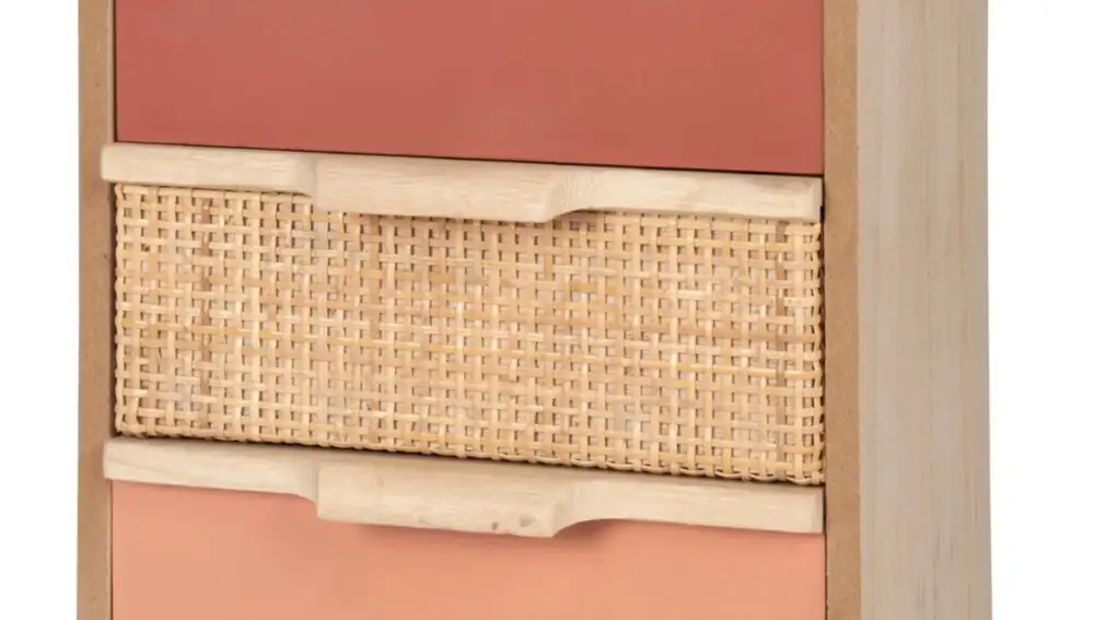 Mueble de almacenaje con 3 cajones color rosa, de Maison du Monde