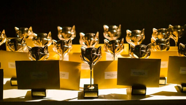 Estatuillas de los Premios Feroz, que en su edición de 2022 se celebrarán en Zaragoza.© Alberto R. Roldan / AIE MADRID 16/01/2020