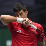 Novak Djokovic, durante la Copa Davis