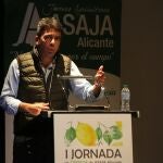 El presidente de la Diputación de Alicante, Carlos Mazón, durante la jornada de esta mañana en Orihuela