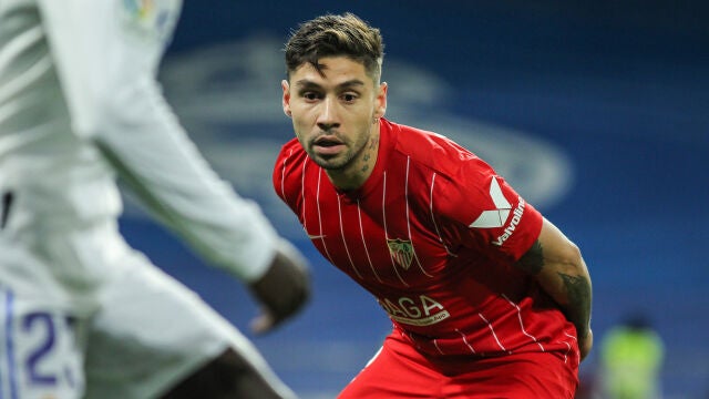 Gonzalo Montiel con el Sevilla.