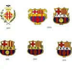 El escudo del FC Barcelona a través de su historia