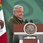 El mandatario mexicano Andrés Manuel López Obrador, durante una rueda de prensa en el estado de Oaxaca
