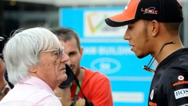 Bernie Ecclestone y Lewis Hamilton