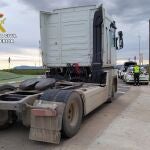 El camión que conducía el conductor investigado