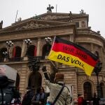 Protesta contra las medidas contra la covid del Gobierno en Frankfurt, Alemania