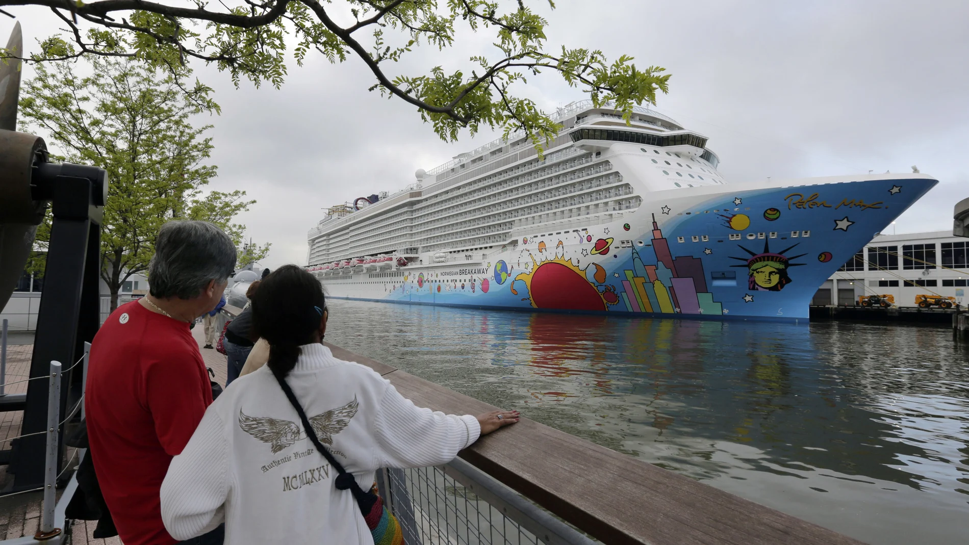 Imagen del crucero en el que se declaró un brote de covid a su llegada a EE UU