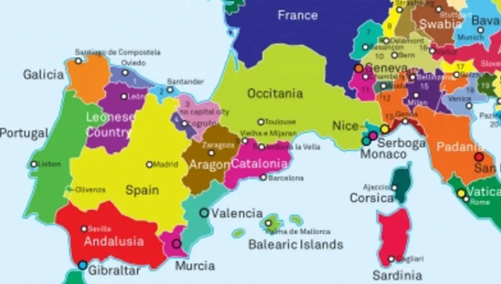 España sería uno de los países europeos que más fragmentado quedaría | Fuente: the-department.eu