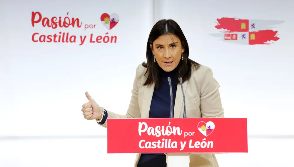La secretaria de Organización del PSOECyL, Ana Sánchez, analiza en rueda de prensa diversos asuntos de actualidad de Castilla y León