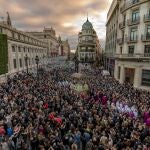 La patrona de Sevilla y su Archidiócesis, la Virgen de los Reyes, durante la procesión extraordinaria