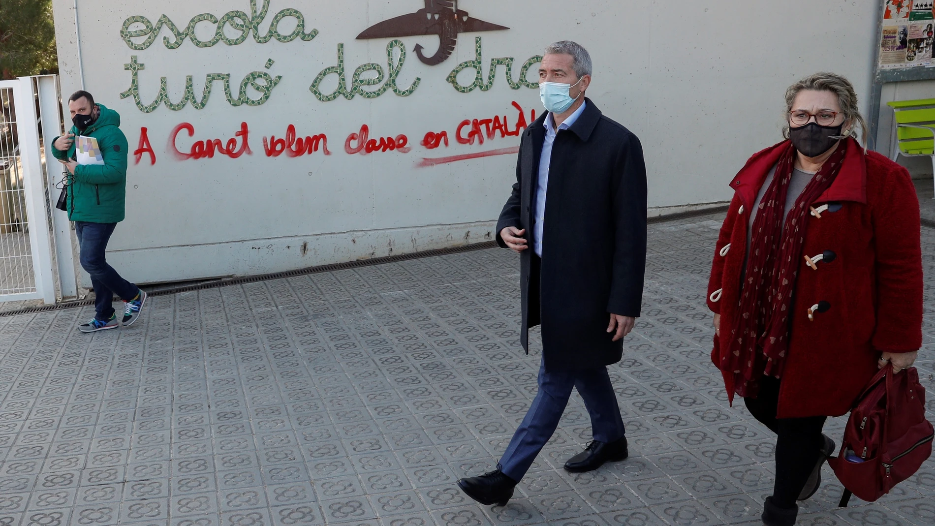 El conseller de Educación, Josep González Cambray en la escuela Turó del Drac de Canet en diciembre