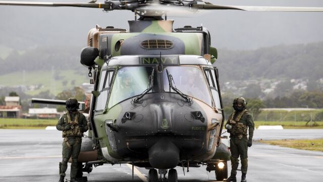Un helicóptero europeo MRH90 Taipan en Australia