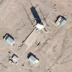 Imagen satelital de Planet Labs Inc. donde se observa una base de lanzamiento en el puerto espacial Imam Khomeini en la provincia de Semnan, Irán