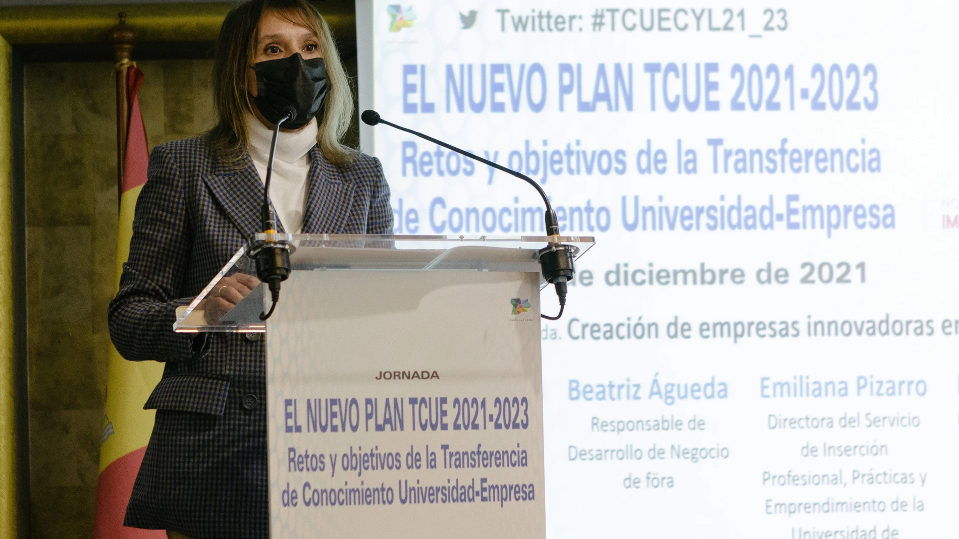 La consejera de Educación, Rocío Lucas, participa en la clausura de la jornada "El nuevo Plan TCUE. Retos y objetivos de la Transferencia del Con"