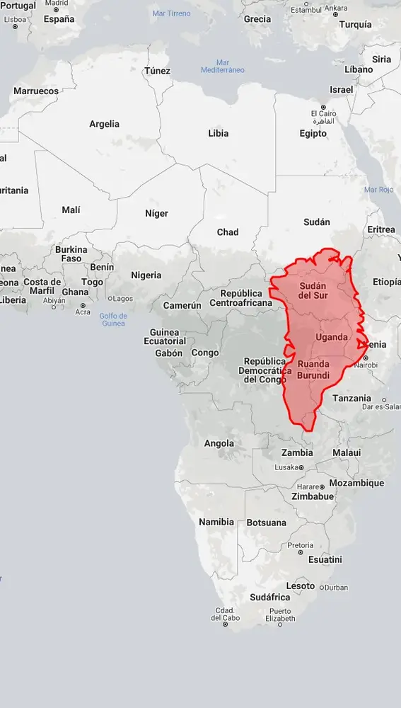 Groenlandia dentro del continente africano| Captura de pantalla. &quot;The True Size Of...&quot;