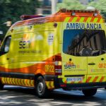 Una ambulancia, en Barcelona