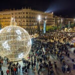La plaza del Pilar, en Zaragoza, se ha transformado en la plaza de la Navidad