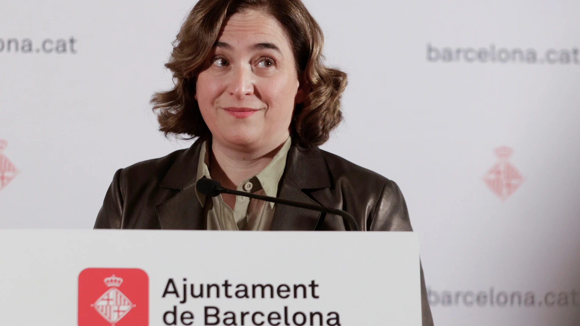 La alcaldesa de Barcelona, Ada Colau, durante una rueda de prensa. EFE/Quique Garcia