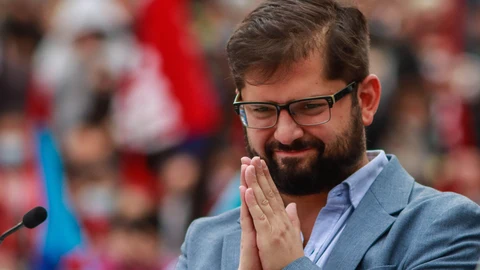 El candidato presidencial chileno Gabriel Boric