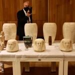 Algunas de las piezas incautadas que conservaba el Museo Arqueológico de Madrid