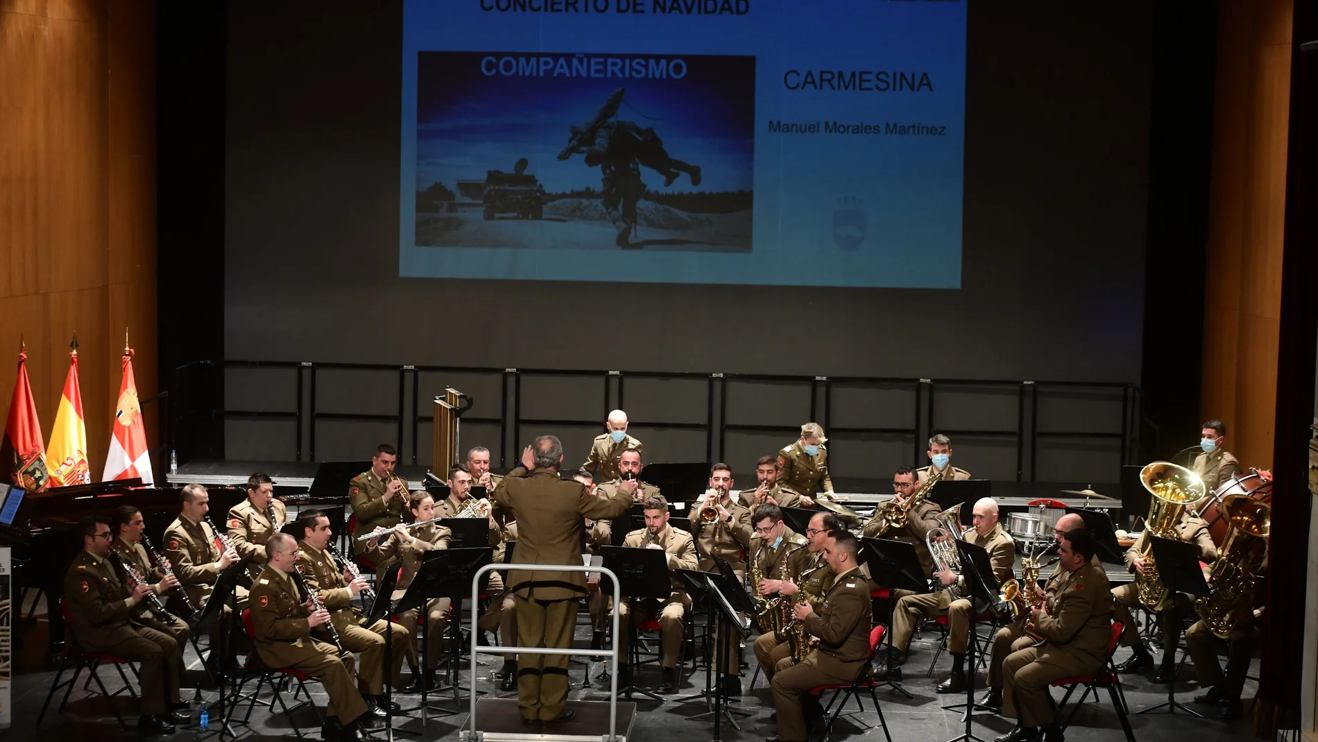 La consejera de Familia e Igualdad de Oportunidades, Isabel Blanco, asiste al Concierto de Navidad de la Unidad de Música de la División ''''San Marcial''''.