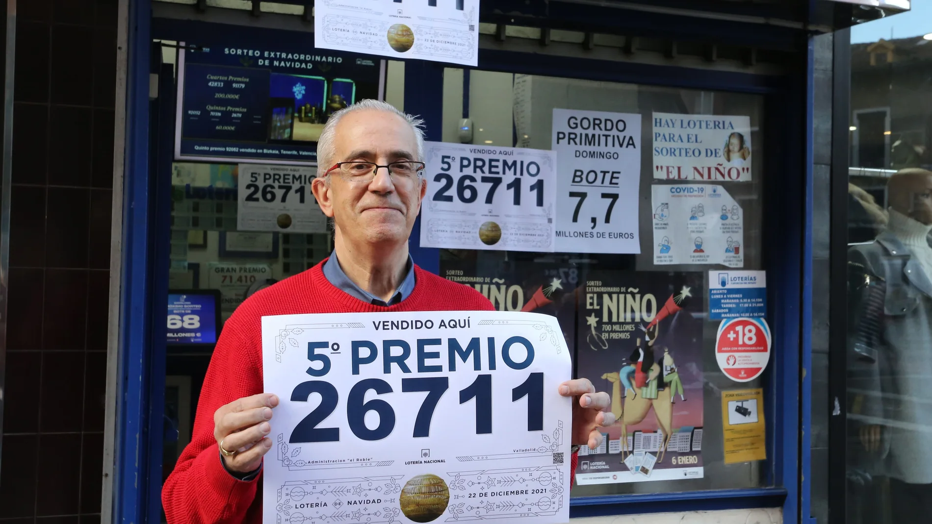 Carlos Rebollo, lotero y dueño de la administración de "El Roble" en Valladolid