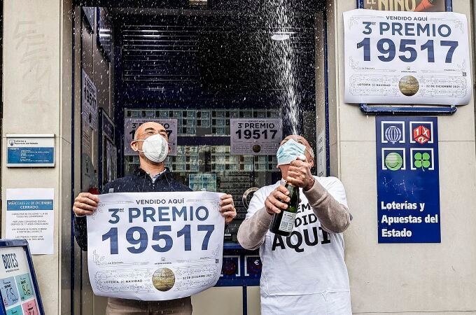 Tercer premio de la Lotería de Navidad vendido en Valencia