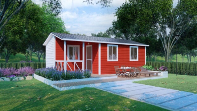 Casa prefabricada como la que sale en la "Casa de papel"