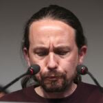 El entonces líder de Unidas Podemos y candidato a la presidencia de la Comunidad de Madrid, Pablo Iglesias