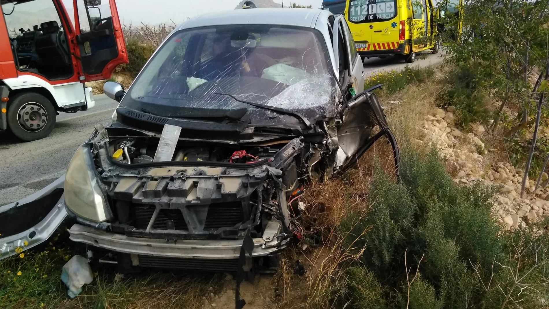 Imagen del accidente en Abanilla