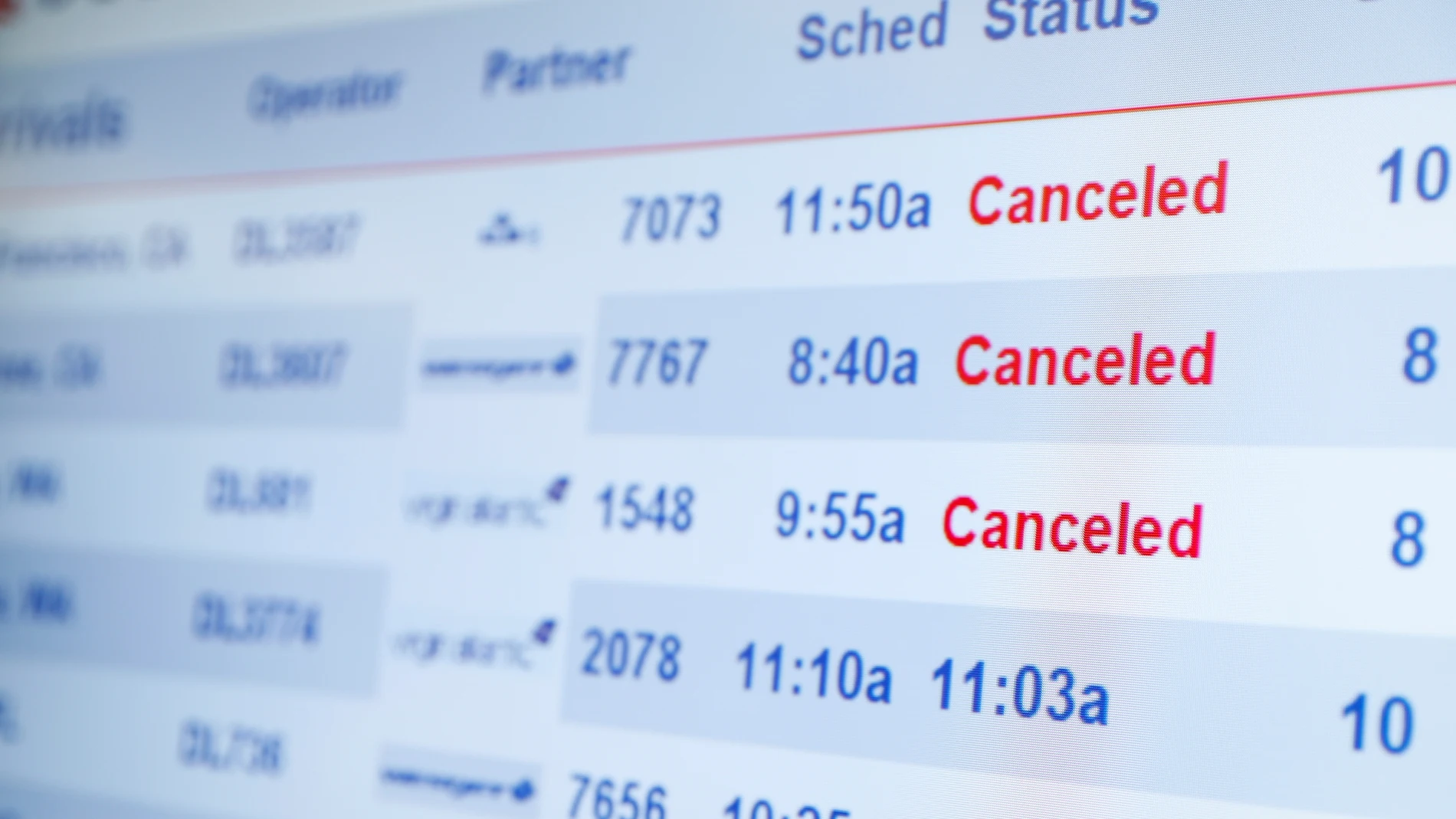 Vuelos cancelados en el aeropuerto de Los Ángeles