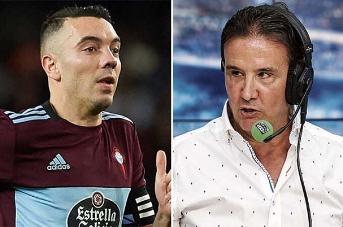 Iago Aspas y José Ramón de la Morena.