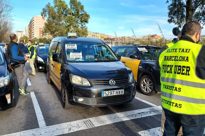 Los taxistas intentarán colapsar Barcelona durante la Diada