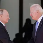 El presidente de EE UU, Joe Biden, y su homólogo ruso, Vladimir Putin, en una imagen de archivo en Ginebra, Suiza.
