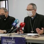 Presentación de la campaña de Navidad 'Cada portal importa'. Intervienen el obispo de Zamora, Fernando Valera; el delegado-director de Cáritas Diocesana de Zamora, Antonio Jesús Martín