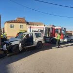 Tres heridos graves y dos leves en un accidente de tráfico en la N-234, a la altura de Villarquemado (Teruel).