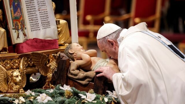El Papa Francisco, ayer por la mañana, en la misa de Año Nuevo