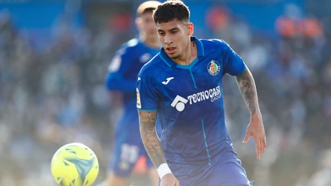 Mathías Olivera con el Getafe.