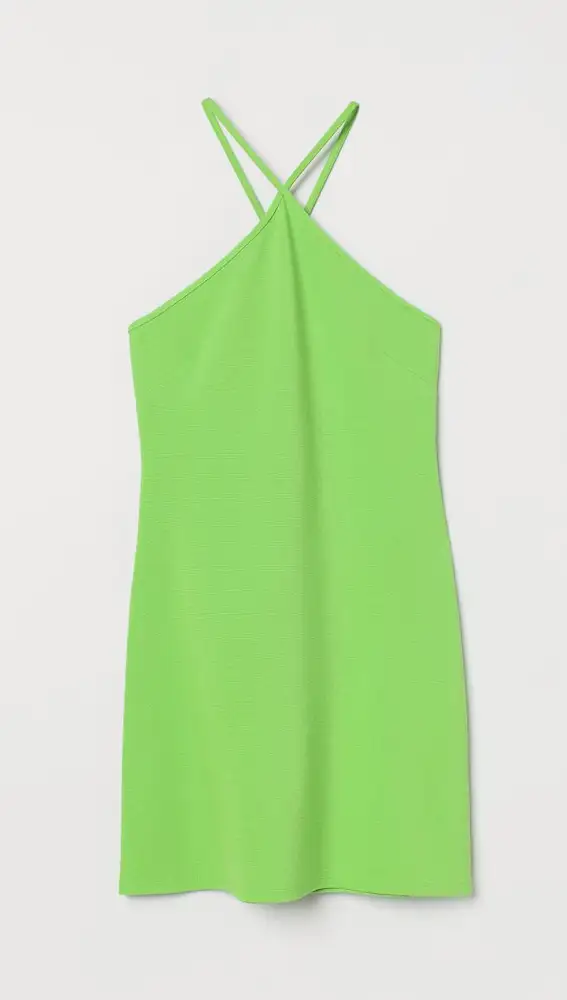 Minivestido verde neón de H&M.