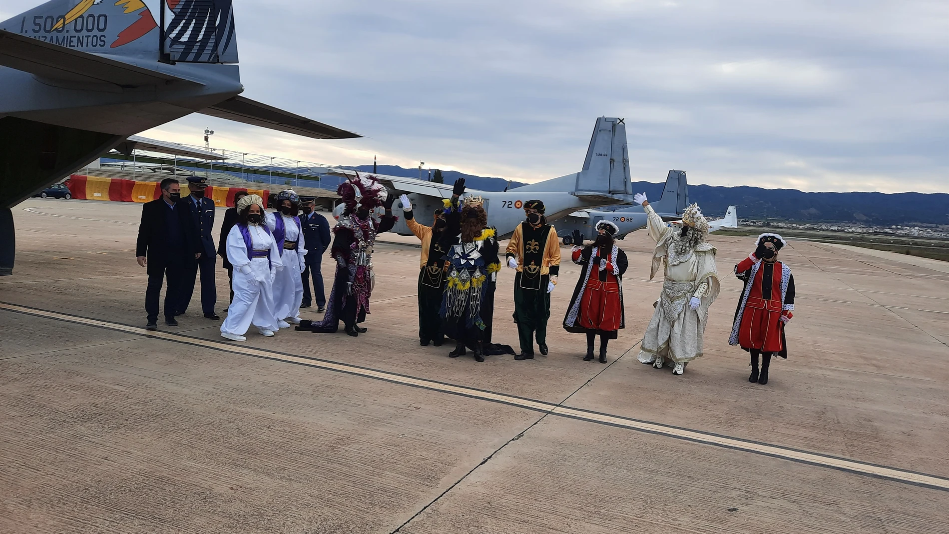 Los Reyes Magos llegan a la Base Aérea de Alcantarilla
