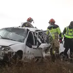 Accidente de tráfico en el término municipal de Aldehuela de la Bóveda (Salamanca).