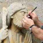 Toma de muestras dentro del programa de conservación preventiva para la iglesia de Santa María de Tera (Zamora)