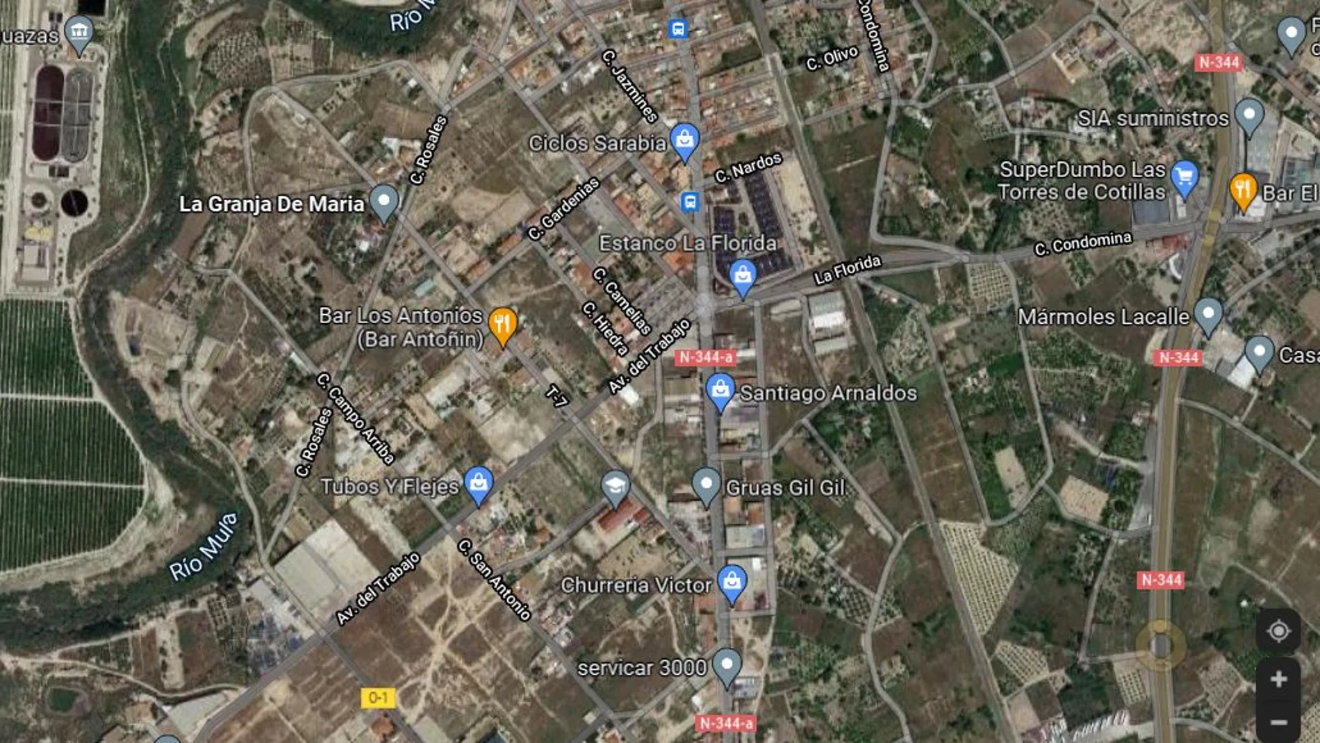 Imagen satélite del barrio en el que se ha producido la explosión