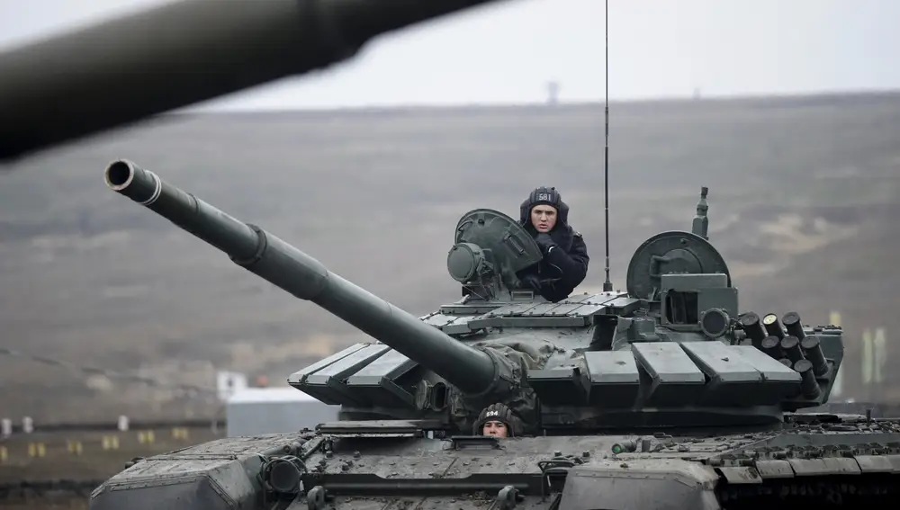 Tropas rusas en una maniobra militar en el sur del país
