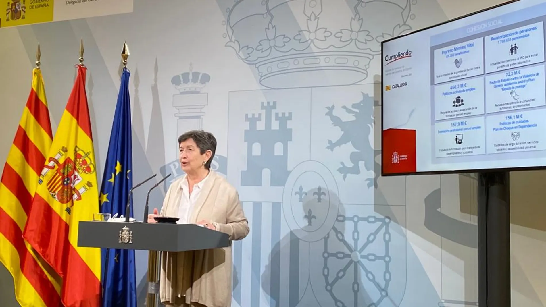 La delegada del Gobierno en Cataluña, Teresa Cunillera