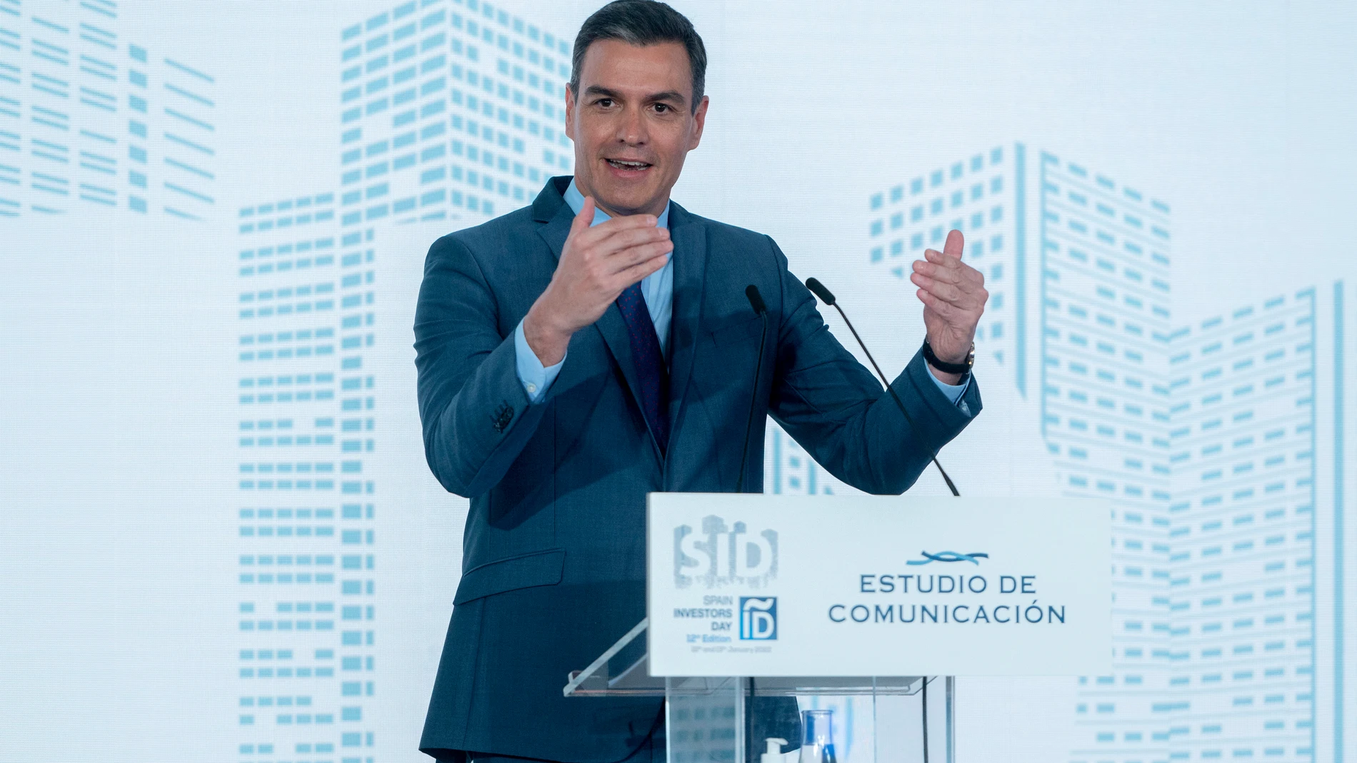 El presidente del Gobierno, Pedro Sánchez, clausura la XII edición del Spain Investors Day (SID), en el Hotel Ritz, a 13 de enero de 2022, en Madrid (España)