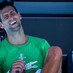 Novak Djokovic continúa con sus entrenamientos